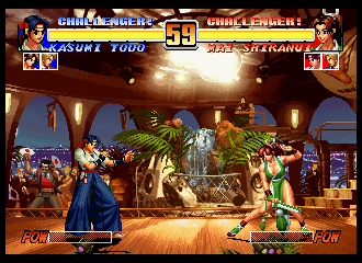 King of Fighters 96 Saturn, Stages, Shin Josei Kakutouka Team.png