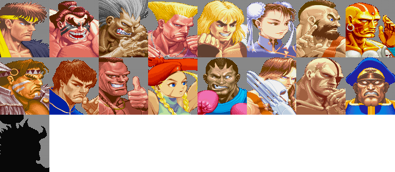 Super Street Fighter II Turbo Saturn, Characters.png