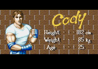 Final Fight CD, Profiles, Cody JP.png