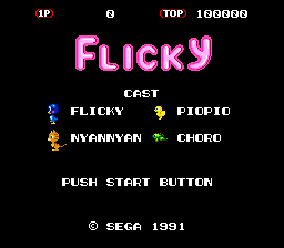Flicky MD JP Title.png