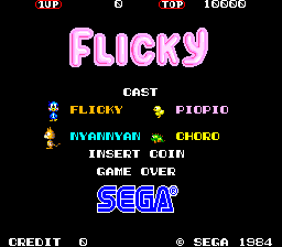 Flicky Arcade Title.png