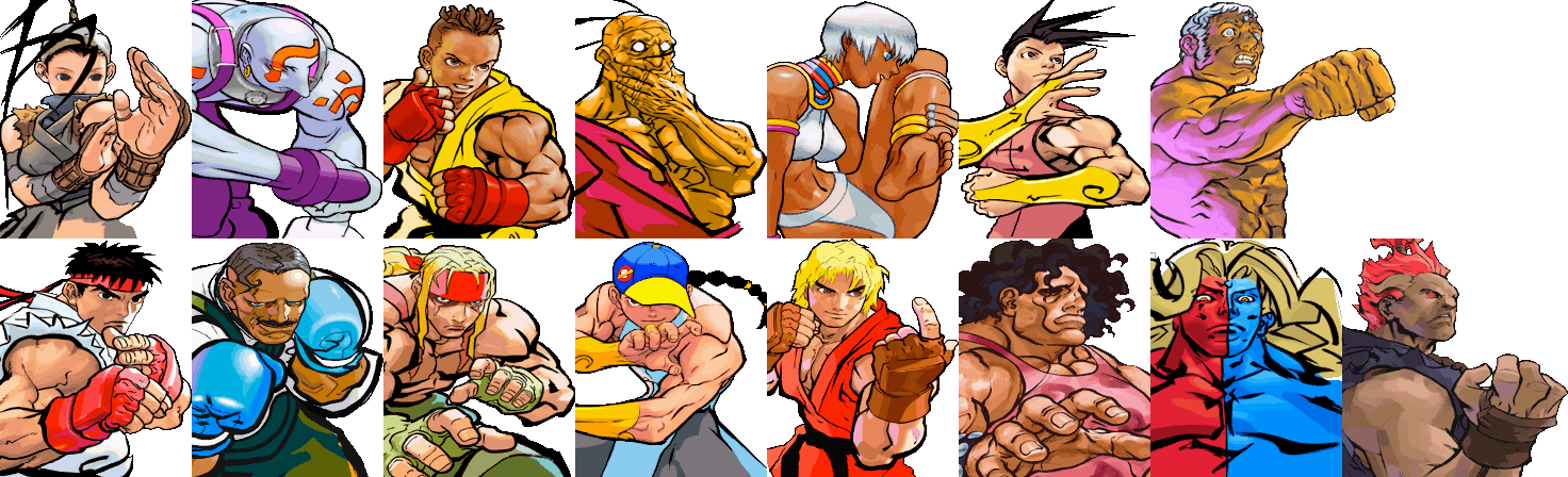 Street Fighter III Double Impact DC, Characters.png