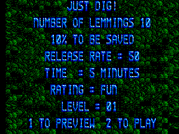 Lemmings SMS LevelStart.png