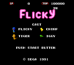 Flicky MD TitleScreen.png
