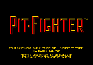 PitFighter MD US TitleScreen 1991-10.png