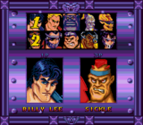Double Dragon V, Character Select.png