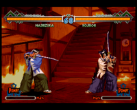 Last Blade DC, Stages, Large Fire at Wadamoya.png