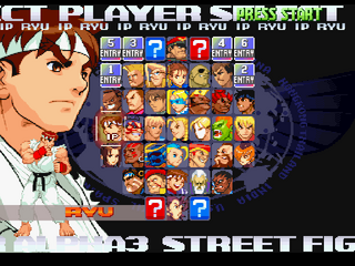Street Fighter Alpha 3 DC, Character Select.png