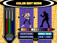 Capcom vs SNK DC, Color Edit Mode.png