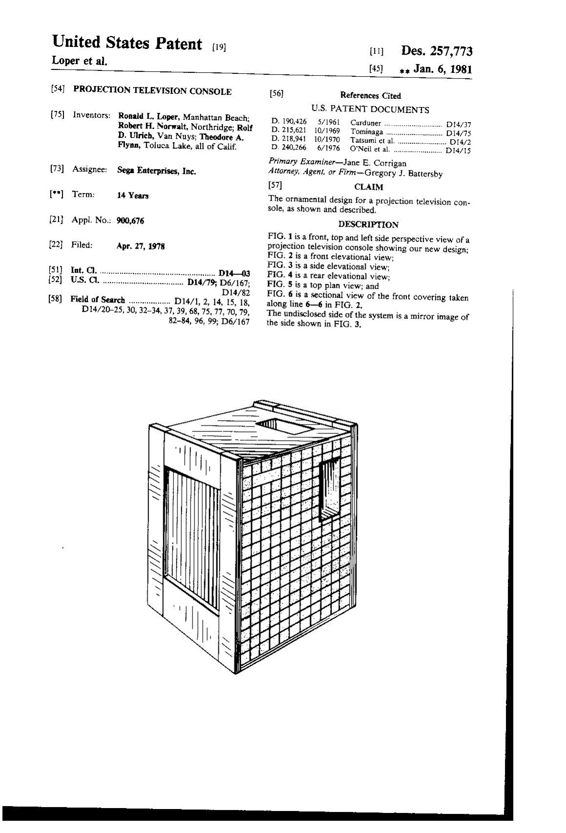 Sega-Vision patent USD257773.pdf